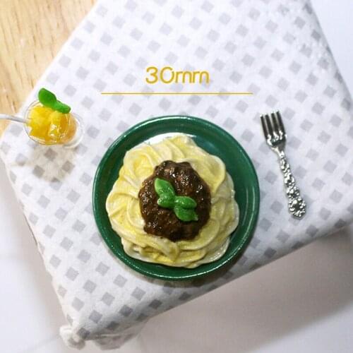 1PC 1:12 Mini Ature Dollhouse Noodles Syrup Bowl Mini Chinese Cuisine Pretend Play Food for Dollhouse Kitchen Toy