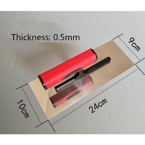 1pc 24x10x9cm Plastering Finishing Trowel Stainless steel trowel Plastic Handle Flat for Smooth Finishing tool