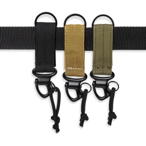 1PC Webbing Strap Belt Hanging Buckle Keychain Outdoor EDC Military Tactical Equipment Nylon Ribbon Buckle Backpack Hook