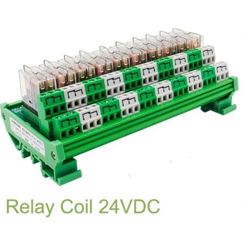 10 Channel OMRON DPDT G2R-2 DIN Rail Mount Interface Relay Module
