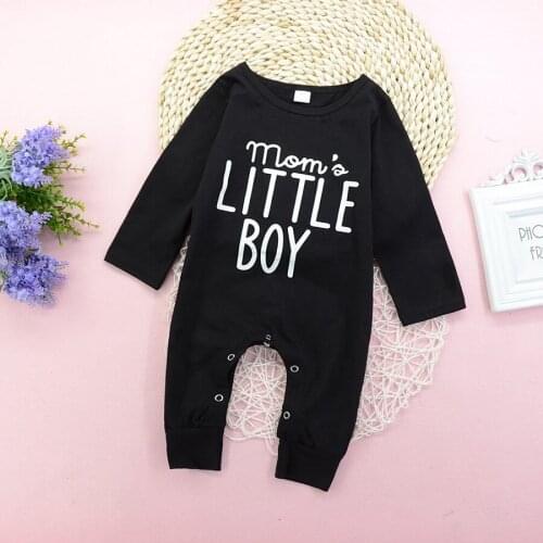 DHL 200pcs Newborn Toddler Infant Baby Boys Romper Long Sleeve Jumpsuit Playsuit Little Boy Outfits Black Clothes