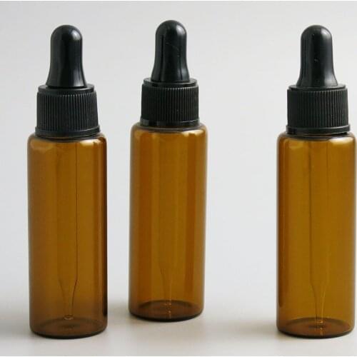 300pcs x 30ml Amber Glass Dropper Bottle, 1oz Brown Pipette Dropper Vial,1oz Glass Cosmetic Container