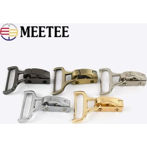 Meetee 10pcs Metal Clip Buckles Bag Side Entrainment Strap Buckle DIY Package Hardware Crafts Decoration Accessories F2-14