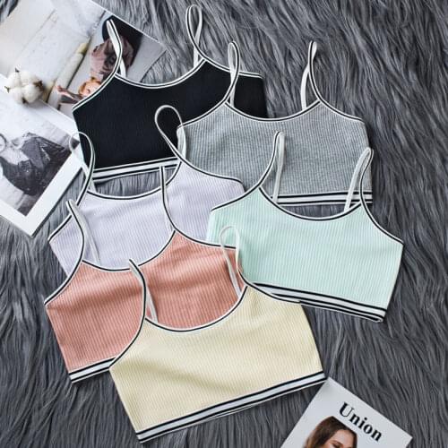 4Pcs/Lot Sports Bras for Teens Girls Underwear Kids Cotton Solid Color Young Girl Training Bra Underwear Clothing