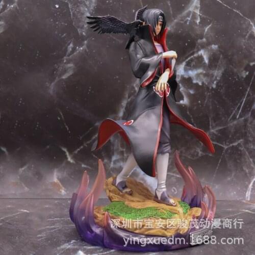 New Anime Na Shippuden Akatsuki PVC Action Figure Model GK With Crow 33cm Toy Figurine Collectible