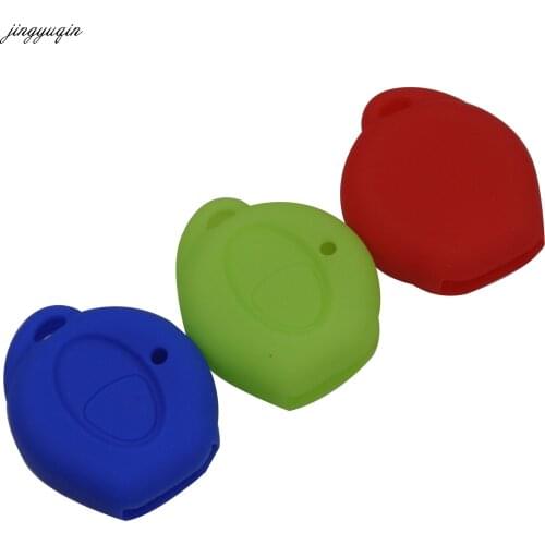 Jingyuqin For Mitsubishi Remote Car Key Wallet Fob Shell 1 Buttons Silicone Key Cover Case