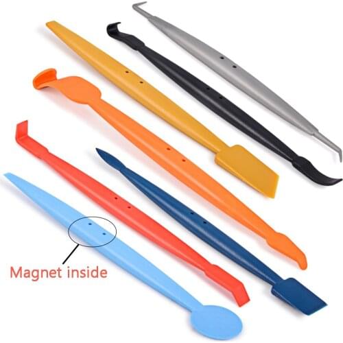 EHDIS 7pcs Vinyl Covering Film Wrapping Stick Squeegee Magnet Wrap Carbon Foil Sticker Install Car Tools Window Tint Scraper Set