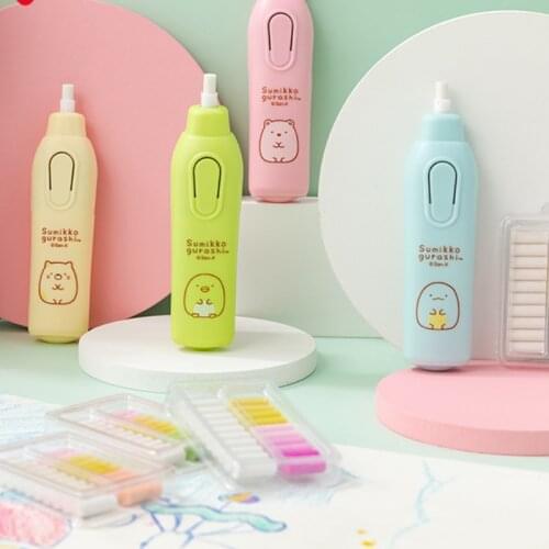 Electric Eraser Corner Partner Series Cartoon Animals Labor-saving Clean Automatic Rotation Student Stationery and Art Supplies