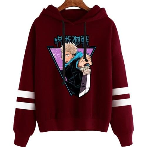 Japanese Anime Hoodies Jujutsu Kaisen Graphic Hoodie Yuji Itadori Sweatshirts Male