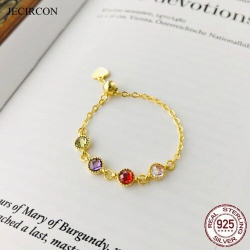 JECIRCON Women's Gold Rings