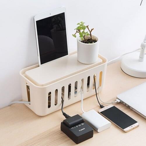 Desktop Socket Wire Storage Box Power Cable Finishing Box Patch Panel Junction Box Fixed Cable Box