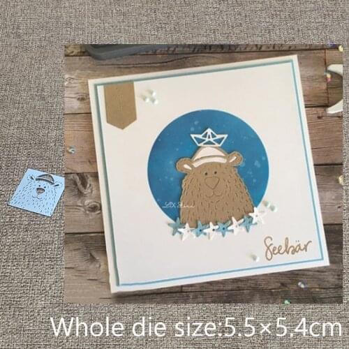 New Design Craft Metal stencil mold Cutting Dies bear background decoration scrapbook die cuts Album Paper Card Craft Embossing