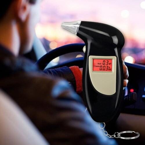 Professional Alcohol Tester Digital Breathalyzer LCD Display Breath Analyzer Portable Alcohol Detection Device for Drivers