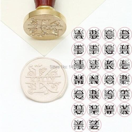 Retro Wax Seal Stamp 26 Letter A - Z Alphabet Letter and Personalized name Vintage Envelope Copper DIY Scrapbooking Decor Stamp