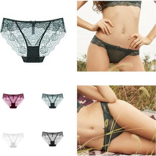Sexy Ultra-Thin Mesh See Through Panty Comfortable Female Underpants Silky Breathable Hip Up Briefs Women