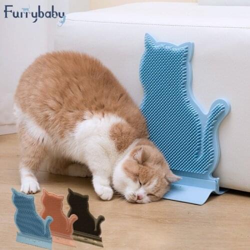 Pet Cat Scratching Brush Massager Fixed Door Stitching Cat Hair Removal Hair Removal Itching Massage Brush Cats Itching Brush