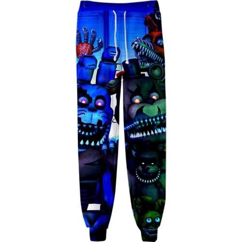 Five Nights At FNAF 3D Printed Sweatpants Fashion Harajuk Jogger Pants Streetwear HIp Hop Slim Anime Men/Women Trousers