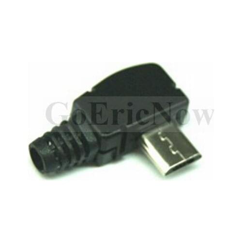 50pcs Micro 5P USB male Plug Solder type Tail Charging plug 90 Degree Connector