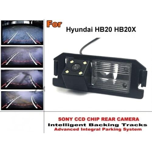 For Hyundai HB20 HB20X Smart Tracks Chip Camera / HD CCD Intelligent Dynamic Parking Car Rear View Camera