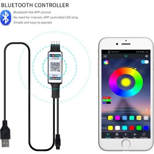 LED strip lamp 5V 5050RGB Bluetooth USB strip flexible LED lamp with RGB 1m 2m 3M 5m TV desktop screen backlight diode lamp