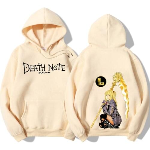DEATH NOTE Cosplay Funny Cool Misa Amane Print Hoodies Sweatshirts Pullovers Casual Men Women Unisex Sportswear Hoodie