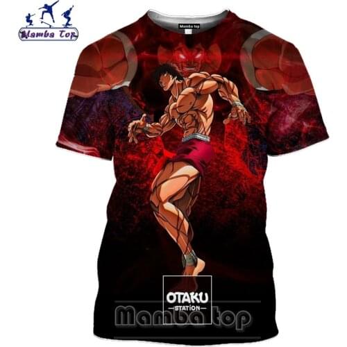 Mamba top Anime Tshirt 3D Print Grappler Baki T Shirt Boxing Comic Mens T-shirts Summer Holiday Women Sweatshirt Funny Men Tees