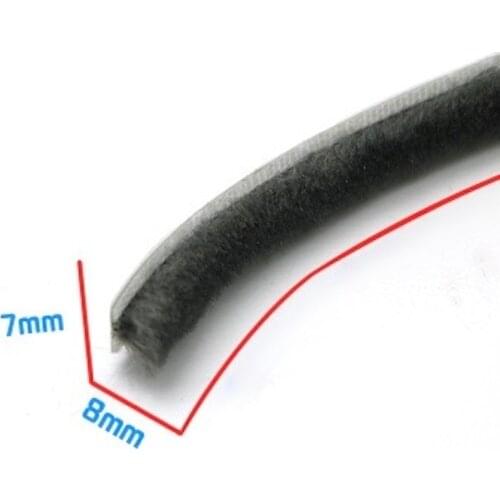 Adhesive Felt Draught Excluder Sliding Door Screen Window Seals Brush Wool Pile Seals Weatherstrip 7x8mm 8.6mm Gray odd
