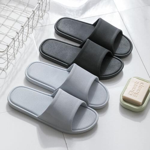 Bathroom slippers home indoor and outdoor anti-slip home simple solid color couple home bath bathroom sandals mens shoes bath
