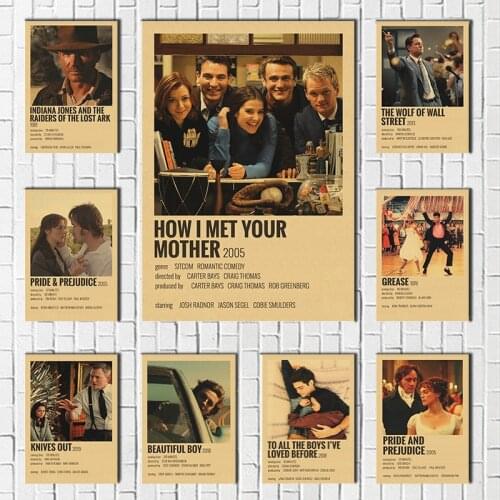 Vintage Classic Movie TV Show Grease Beautiful boy Modern Family Mid90s Interstellar shutter Island Friends After Art Decoration