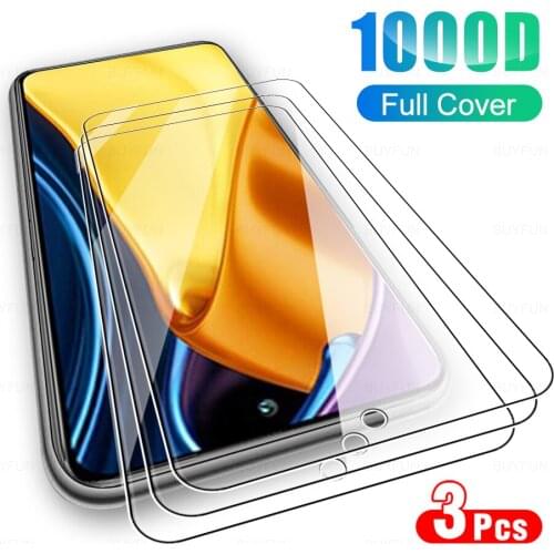 3PCS Screen Tempered Glass For Xiaomi Poco M3 Pro 5G Protective Film For POXO M3 Pro m3pro pocco X3 Pro X3 NFC F3 HD Protector