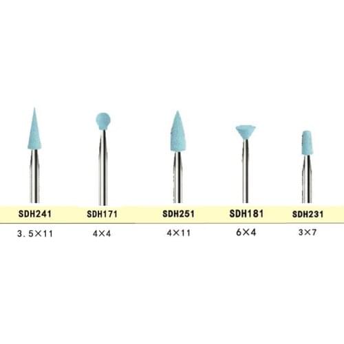 Dental lab ceramics diamond stone grinder zirconia full porcelian crowns polisher fast finishing dry grinding