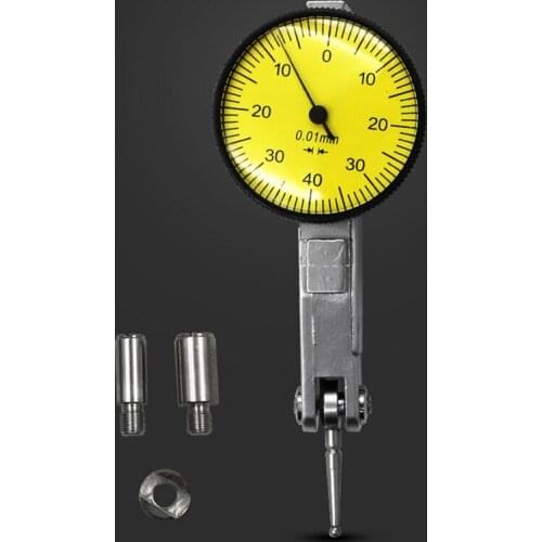 0-0.8mm Test Dial Indicator High Precision 0-40-0 Test Indicator 0.01mm Accuracy Dial Reading, Shockproof Waterproof Lever Meter
