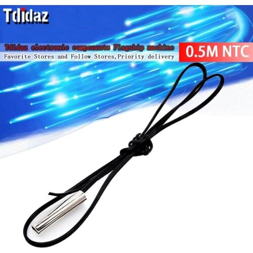 0.5M NTC Thermistor Temperature Sensor Waterproof Probe Wire 10K 1% 3950 For W1209 W1401 Cable NTC Thermistor Sensors