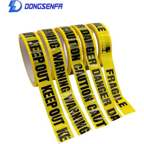 1/Roll 24mm*25m Warning Tape Danger Caution Fragile Barrier Remind Work Safety Adhesive Tapes DIY Sticker For Mall Store School