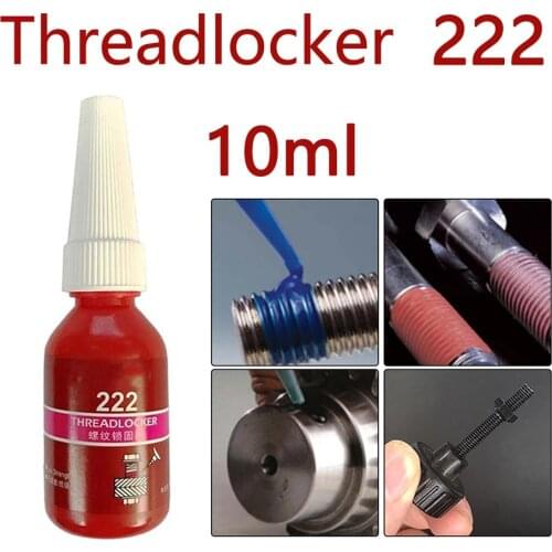1pcs 10ml Threadlocker 222 M6(1/4 Inch)max Strength Threadlocker Purple ​threadlocker Adhesive 222 Adhesive Tapes