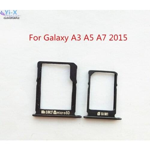 10PCS/Lot SIM Card Slot Holder Adapter Micro SD Card Slot Tray Adapter Replacement Parts for Samsung Galaxy A3 A5 A7 2015