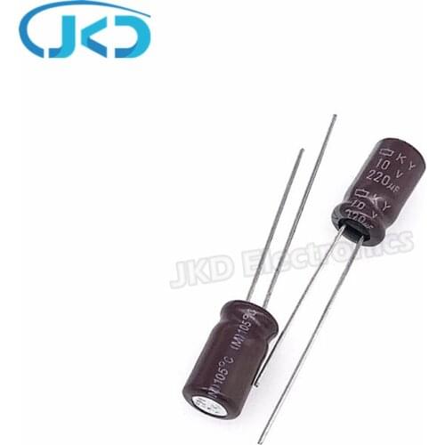 20pcs 220uF 10V NIPPON NCC KY Series 6.3x11mm Low ESR 10V220uF Aluminum Electrolytic Capacitor