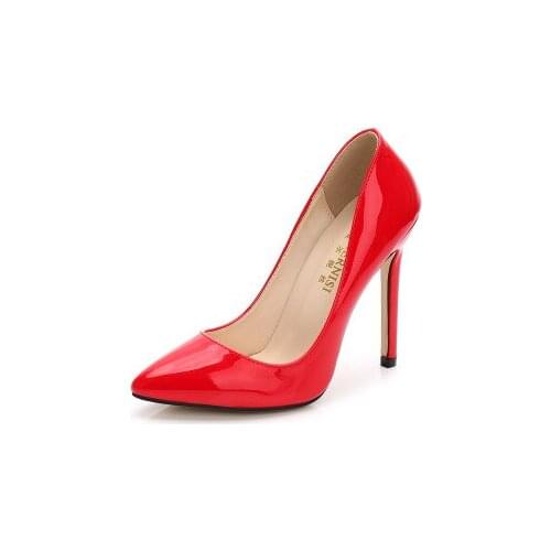 2020 HOT Sexy Women Pumps High Heels 11CM Woman Pumps Shoes Patent Leather Fashion Wrok Shoes Luxury Pointed Toe Party Shoes