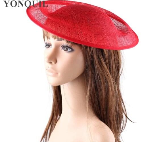 3 Colors Bride Wedding Fascinator Base 30 CM Size For Bridal Wedding Hat DIY Hair Accessories Linen Chapeau Cap Vintage Headwear