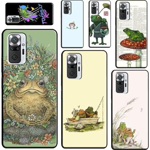 Kawaii Cute Frog For Xiaomi Redmi Note 10 Pro 7 8 9S 8T Note 9 Pro Case For Redmi 9C 9T K40 9A Back Cover