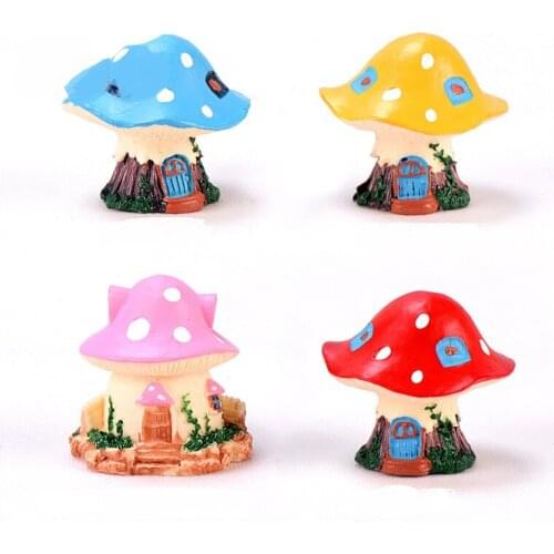 Decorations Resin Fairy Mushroom for Animal Miniature Horse Figurines Accessories Figure Figurine Figures Garden Miniatures Home