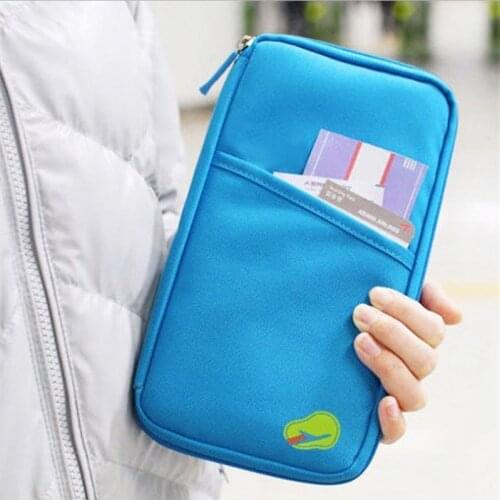 Travel Storage Passport Cover Organizer Clutch Money Bag Multifunction Credit ID Card Holders Cash Wallet Business Card Holder