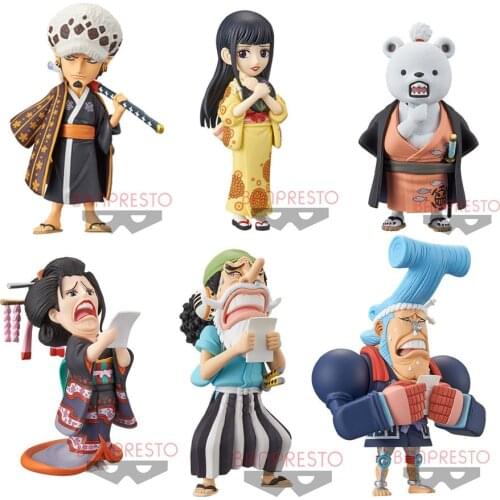 Bandai Original WCF Gashapon ONE PIECE Anime Figures LOGBOX RE BIRTH 2 PVC Action Figure Collections Model Dolls Toys Kids Gifts