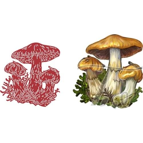 Mushrooms 2021 Arrival New Metal Cutting Dies Scrapbook Diary Decoration Stencil Embossing Template DIY Greeting Card Handmade
