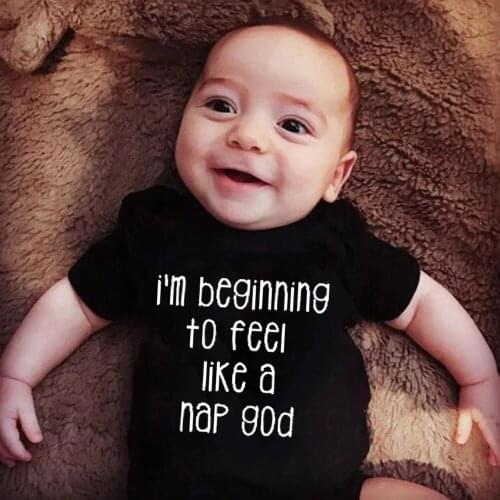 I'll Beginning to Feel Like a Nap Gad Newborn Baby Bodysuits Short Sleeve Cotton Infant Girl Boy Jumpsuit Newborn 0-24M Clothes