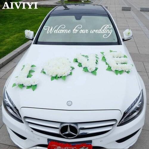 Artificial Flowers Wedding Car Decoration Wedding Pompoms Silk Flower Garland DIY Wreath Wedding Accessories