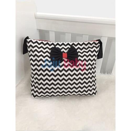Jaju Baby Black Zigzag Red Desing Baby Care Bag