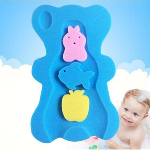 Baby Shower Bath Tub Pad Non-Slip Bathtub Seat Support Sponge Mat Foam Pad Newborn Safety Security Bath Support Cushion