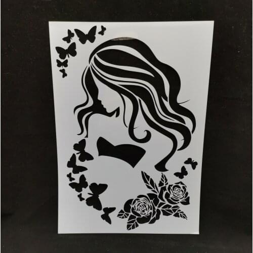 Beauty butterfly Layering Stencils for Diy scrapbook/photo album Decorative Embossing coloring,painting stencil,home decor