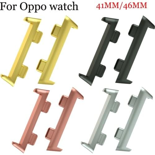 For OPPO 41MM/46MM 2pcs Stainless Steel Metal Connector Adapter Watch Accessories
